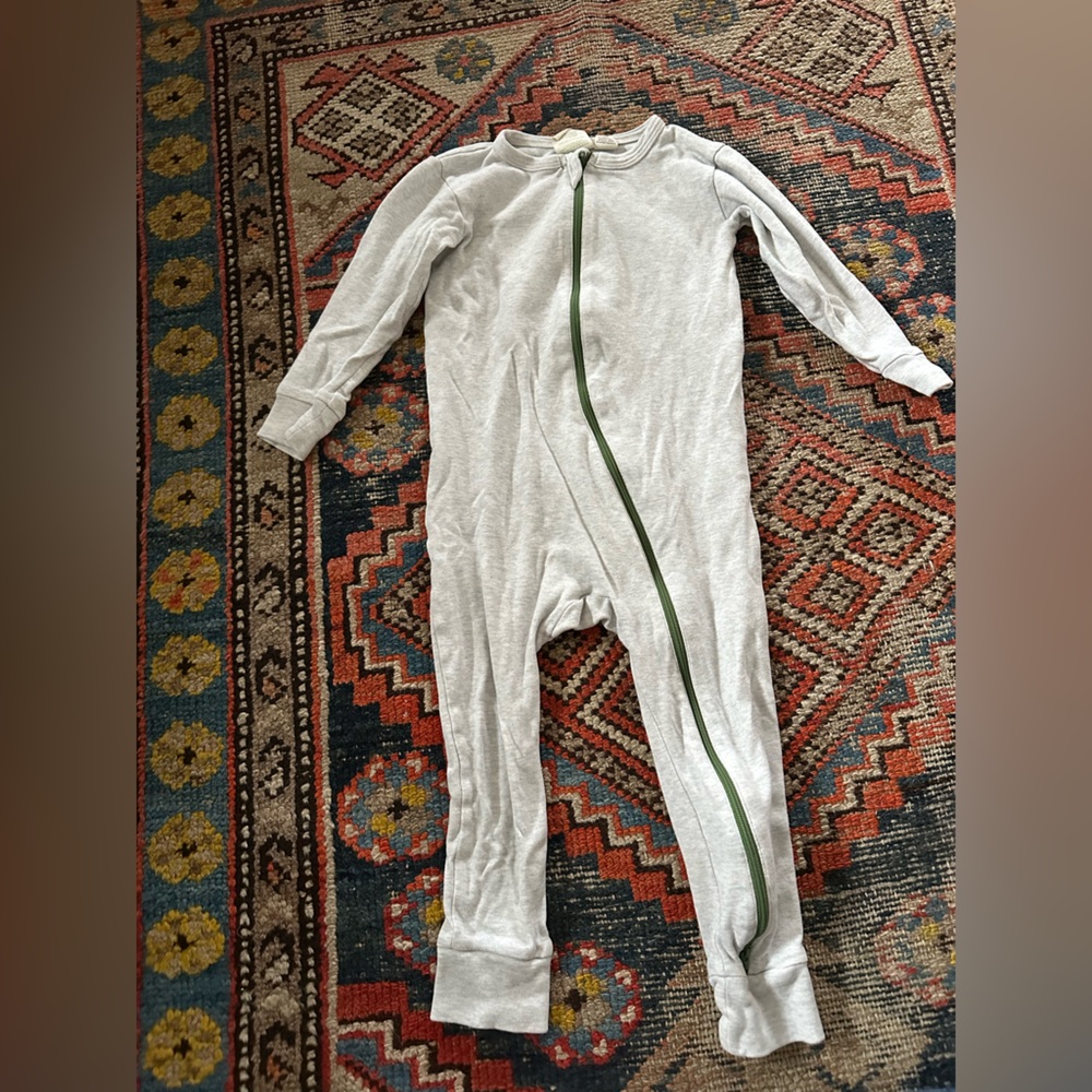 Parade Organics light grey zippered pajamas, 3T
